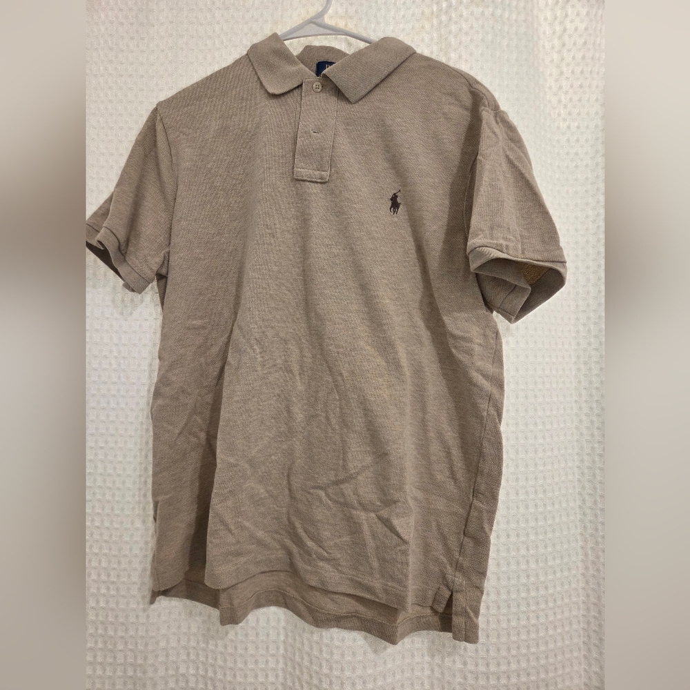 Polo by Ralph Lauren Men's Beige Polo Shirt